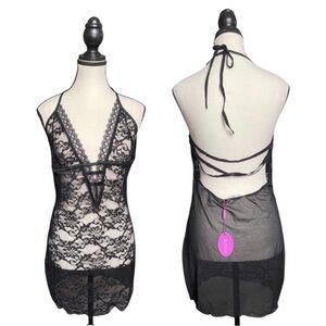 Avidlove Women babydoll Lingerie Lace Chemise Halter Nightwear Teddy Dress XL